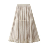 Temperament Hanging Mesh Velvet Velvet Half-Dress Woman's New High-Rise Thin Dress Dress Dress 5203