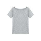 2026 Summer New Design Sense Loose Elastic Shoulder Small Blouse Women Short-Sleeved T-Shirts Are Thin