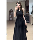 2026 Summer French Sweet And Gentle Super Fairy Temperament Hanging Neck Dress Female White Moonlight Seaside Holiday Dress