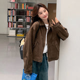 Maillard Short Slipvelvet Women's Spring And Autumn Dress 2025 Retro Lazy F Wind And Cool And Leather Jacket Jacket