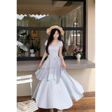 French Pink Layered Princess Cake Dress Temperament Folding Dress Beautiful Niche Design Dress
