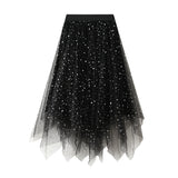 Peng Peng Star Yarn Skirt Autumn 2025 New Korean Version Of Irregular Velvet Skirt In The Long Female 0310
