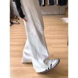 White Wide-Legged Jeans Women's Summer 2025 Trend With New High-Waist Loose-Hanging Scimits Straight Pants