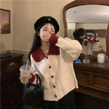 New Year's Christmas Red Sweater Women's Autumn 2026 New Doll-Neck Collidered Jacket Autumn And Winter