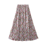 Korean Spring 2025 New Half-Dress Temperament Famous Wrinkled Flower Princess Dress 9931