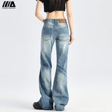 Vintage Low-Rise Micro-Tipped Jeans Women's Summer 2025 Trend New Narrow Version Of The Straight-In-Thin Flared Trousers