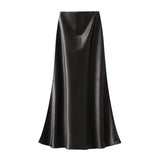 Thickened Gold Denice Half-Dress Woman 2025 Autumn And Winter High-Rise Thin Fishtail Skirt Dress 9986