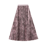 National Style Print 100 Rial Skirt Women 2025 Spring New Slimy Skirt Hanging High Waist A Long Skirt 8926