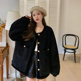 Tmall Quality # Imitation Lamb Wool Coat Women Autumn And Winter 2025 New Loose Fried Street Temperament Long-Sleeved Top