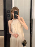 Jane's French Milk-Lined Princess Dress Dress Skinny Dress Pearl Dinner Dress High Waist Thin