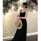 Sanya Tourist Holiday Out Of The Seaside Red Beach Dress 2026 Summer Show Back Dress Sling Skirt Dress Dress