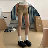 Kari Color Denim Shorts Woman 2025 New High-Rise Thin Skinny Babes Wearing A Word Hot Pants