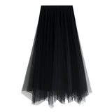 On Both Sides Of The Reverse Wear Irregular Mesh Velvet Gold Velvet Half Skirt 2025 Autumn And Winter New 8823