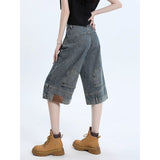 Vintage Seven-Point Jeans Women's Summer 2026 Trend New High-Rise Loose Thin Legs Pants