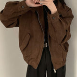Vintage Slip Velvet Jacket Women 2026 Spring And Autumn Burst Small Senior Sense Short Jacket Top Tide