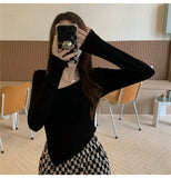 Shirt Women's Spring And Autumn Hottie New Body-Repair Blouse Tide In Girls T-Shirt Long Sleeves
