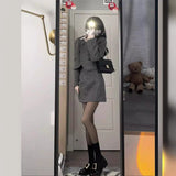 Small Scented Hair, The Fashion Dress Women's Autumn And Winter New Retro Small Suit Skirt Two Sets Of Tea Wearing