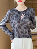 Lyselle Tians 2026 Spring And Summer Ms. Tie-Dye Short Leisure Collar Long-Sleeved Bottoming Shirt Try To Catch Up Jacket