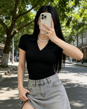 Summer Slim Slimy Fashion With Hottie Short-Sleeved T-Shirt 2026 New Polo Collar Short Blouse