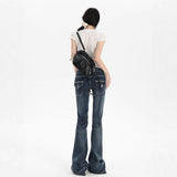 Low-Waisted Micro-Horn Jeans Women In The Fall Of 2025 New Hottie Slim Horned Horseshoe Trousers