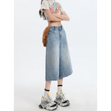 Light-Colored Denim Shorts Women Seven-Point Trousers Summer Trend With Thin Small Loose-Legged 7-Point Trousers