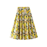Holiday Style Print Design Feel Slim Half-Dress Woman's New Age-Render Tight Waist Swing Skirt 2302