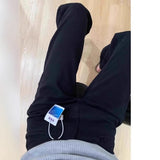 Pear-Shaped Figure Black Straight Jeans Women Winter Large Size Fat Mm High-Waisted Loose Cover Thin Broad Leg Trousers