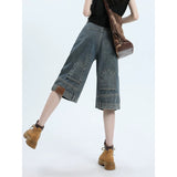 Vintage Seven-Point Jeans Women's Summer 2026 Trend New High-Rise Loose Thin Legs Pants