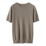 Wool Blended 2026 Autumn And Winter New Women's First-Line Ready-Upled Collar Collar Short-Sleeved Knitted T-Shirt