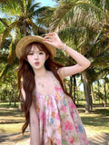 Rich Family Thousand Gold Miu Yunnan Dali Tourism Holiday Flowers Stained With Broken Flowers Hanging Back Pure Lust Dress