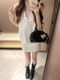 French Feeling Sleeveless Hanging Neck Shirt Skirt Two Sets 2026 Summer New Small Temperament Commuting Women Suit