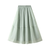 Spring New Sic Skirt Tulle Design Splicing Large Swing Skirt 0236