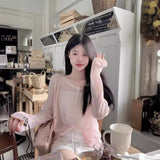 Lazy Wind Pure Want To Show Back With Pink Sun Protection Shirt Women Summer 2025 New Loose Thin Outer Cloth