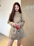 Thousand Gold Women Main Wind Double Row Buckle Wind Jacket Women In The Long 2026 Autumn And Winter New Tying Belt Waist Coat High Sense