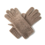 Cashmere 2026 Autumn And Winter New Men's And Women Retro Twist Flowers Thicken Warm Gloves Outdoor Riding Knitted Gloves