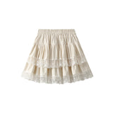 Lace Peng Peng Cake Short Dresses Autumn New Size Size Fat Mm High Waist Slim Small A-Pin Dress 98060