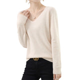 Wool Blended 2026 Autumn And Winter Women's New Short-Term With Small V-Neck Solid Color Loose Inside The Bottom Korean Version Of The Knitted Shirt