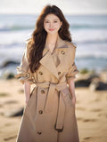 High-End Kiqi Wind Coat Woman 2026 New Autumn And Winter In The Long-Term Small British Style Korean Popular
