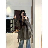 Korean Loose Wind Coat Women 2026 Autumn New Small Look Thin Korean Version Of Short