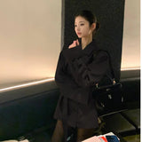 Small Hakqi Wind Coat Woman 2026 Autumn New High-End Atmospheric British Wind Waist Short Coat