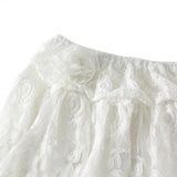 Irregular Lace Dress Woman 2025 Spring Cake Dress Design High Waist Medium Long Skirt 8909