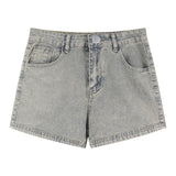 Vintage Babes Denim Shorts Women Summer Pear Shape Fat Mm Thin Design Sense A Word Ass Hot Pants