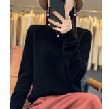 Support Quality Inspection Seamless 100% Pure Wool 2026 Line Ready-On-Line Autumn And Winter New Round Collar Knitted Bottom Sweater