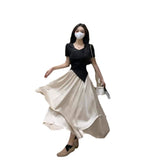 New Chinese Irregular Self-Repair Slim Design On The Design Of The Half-Body Dress Women's Summer 2025 New Fashion Two-Case