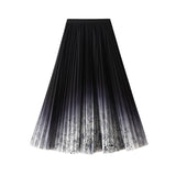 Printed Mesh Dress Women's Spring And Summer 2025 New Broken Flower Dress Long-Scared Skirt Long Dress J898