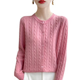 Wool Blended 2026 Autumn And Winter New Women's Round Collar Collar Hooded Small Knitted Open-Flowered Knitted Jersey Coat