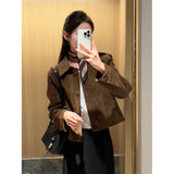 Millard Slipvelvet Women's Short 2026 Autumn And Winter New Retro Loose Small Thin Jacket Top