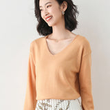 Wool Blended 2026 Autumn And Winter New Women's Round V. Collar Loose Short Jacket On The Head Of The Bottom Knitting Sweater