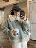 Korean Lamb Plush Fur Coat Female Autumn Winter Temperament High-Grade Small Fragrant Wind Thick Warm Top
