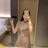 Suit Dress Dress Summer French Temperament Dress Women 2025 New Korean Version Of Small Short-Sleeved Suit